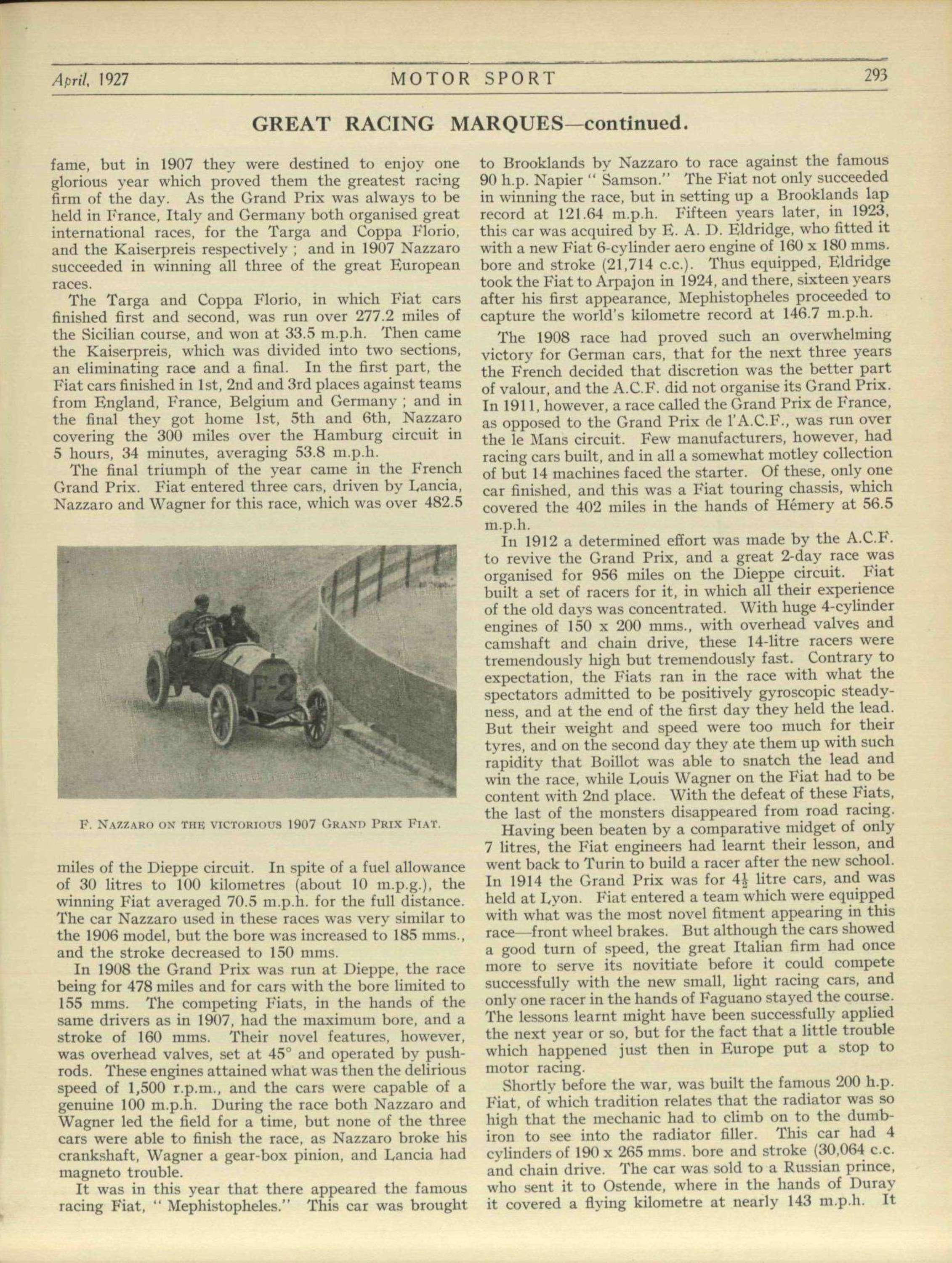 April 1927 - Motor Sport Magazine