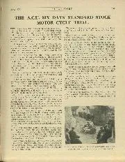 THE A.C.U. SIX DAYS' STANDARD STOCK MOTOR CYCLE TRIAL. - Left
