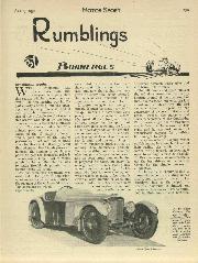 RUMBLINGS, April 1931 - Left