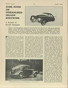 SOME NOTES ON STREAMLINED SALOON BODYWORK - Left