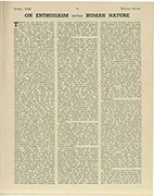 ON ENTHUSIASM versus HUMAN NATURE - Left