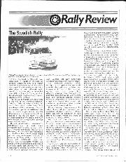 Rally review - The Sweddish Rally, April 1986 - Left