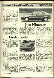New cars: Renault 19 and Ford Fiesta - Left