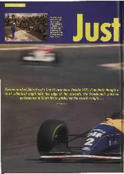 Just Williams: 1993 South African GP race report - Left