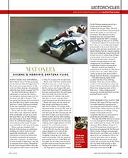 Sheene’s horrific Daytona fling - Left