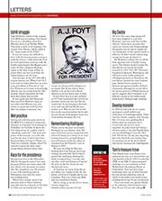 Letters, April 2015 - Left