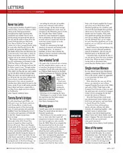 Letters, April 2017 - Left