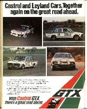 Castrol and Leyland cars.together again on the great road ahead. - Left