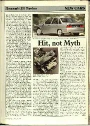 New cars: Renault 21 turbo - Left