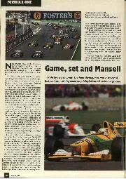1992 British Grand Prix race report - Game, Set And Mansell - Left