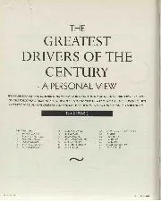 The greatest drivers of the century - a personal view - Left