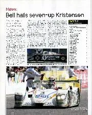 Bell hails seven up Kristensen - Left