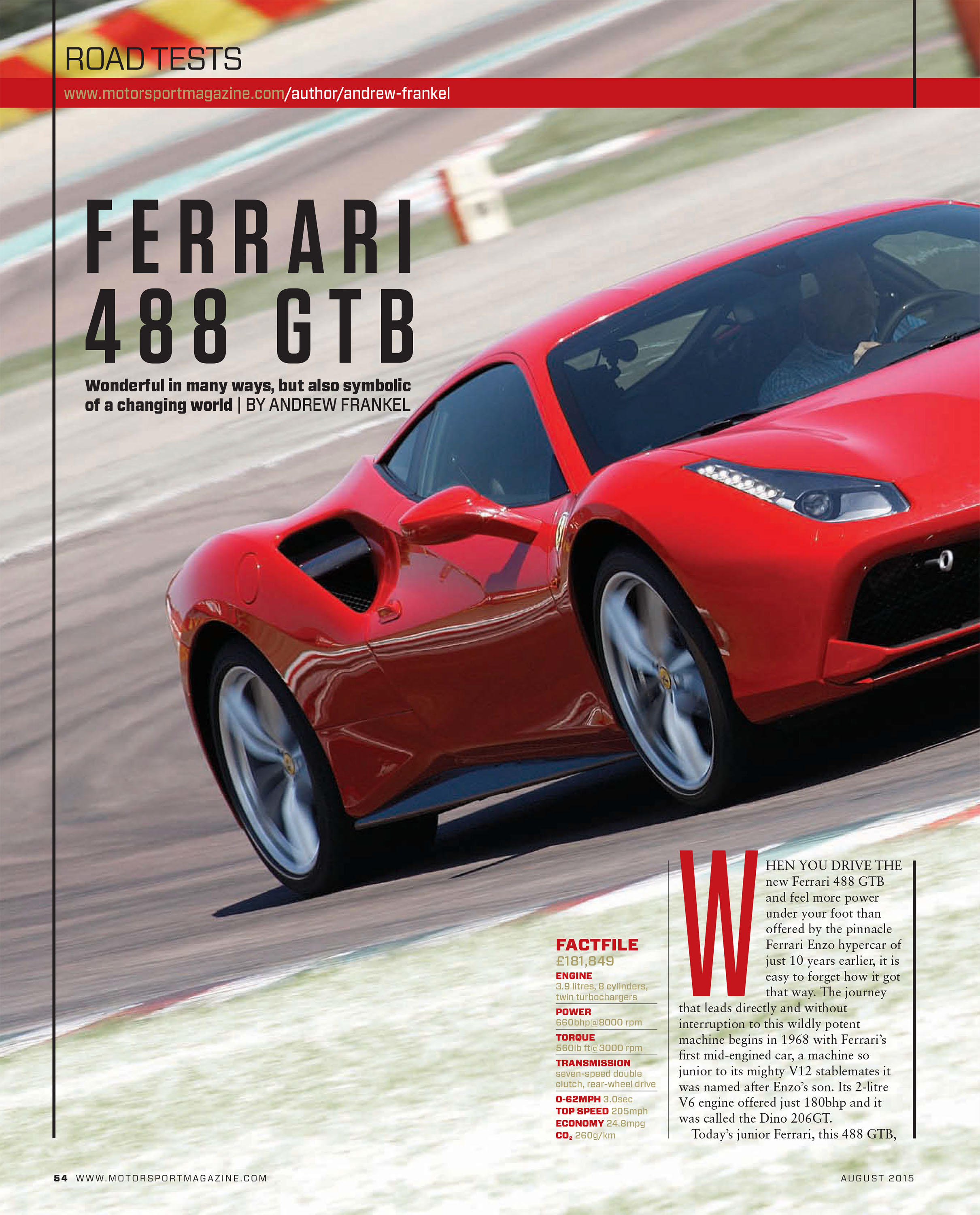Ferrari 488 Gtb Motor Sport Magazine Archive