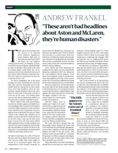 Andrew Frankel: “These aren’t bad headlines about Aston and McLaren, they’re human disasters” - Left