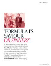 Max Mosley: Formula 1's saviour or sinner? - Right