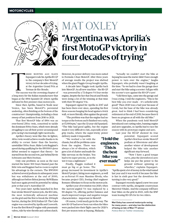 'Argentina was Aprilia’s first MotoGP victory in four decades of trying': Mat Oxley - Left