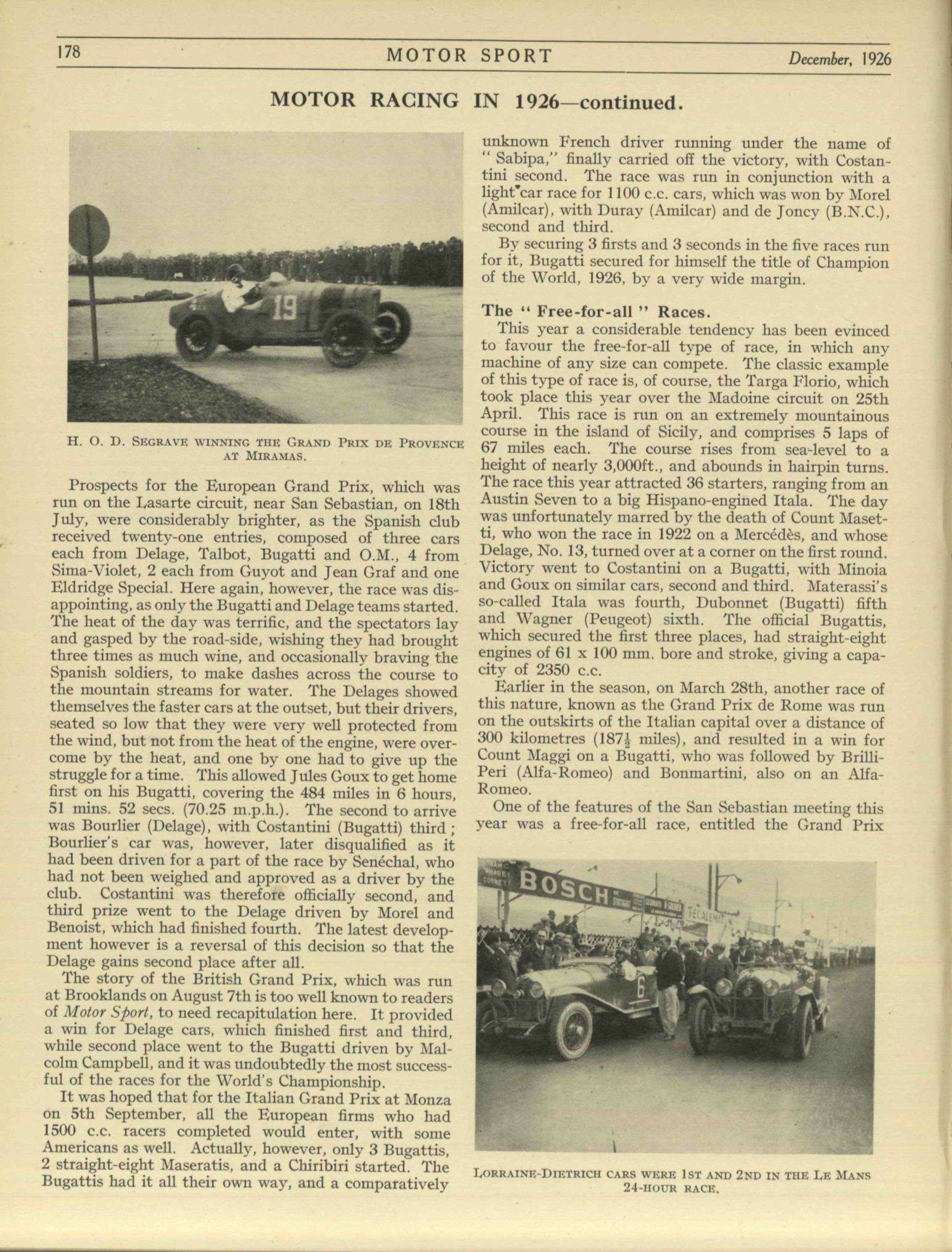 THE FASTEST MOTOR CYCLE? December 1926 - Motor Sport Magazine