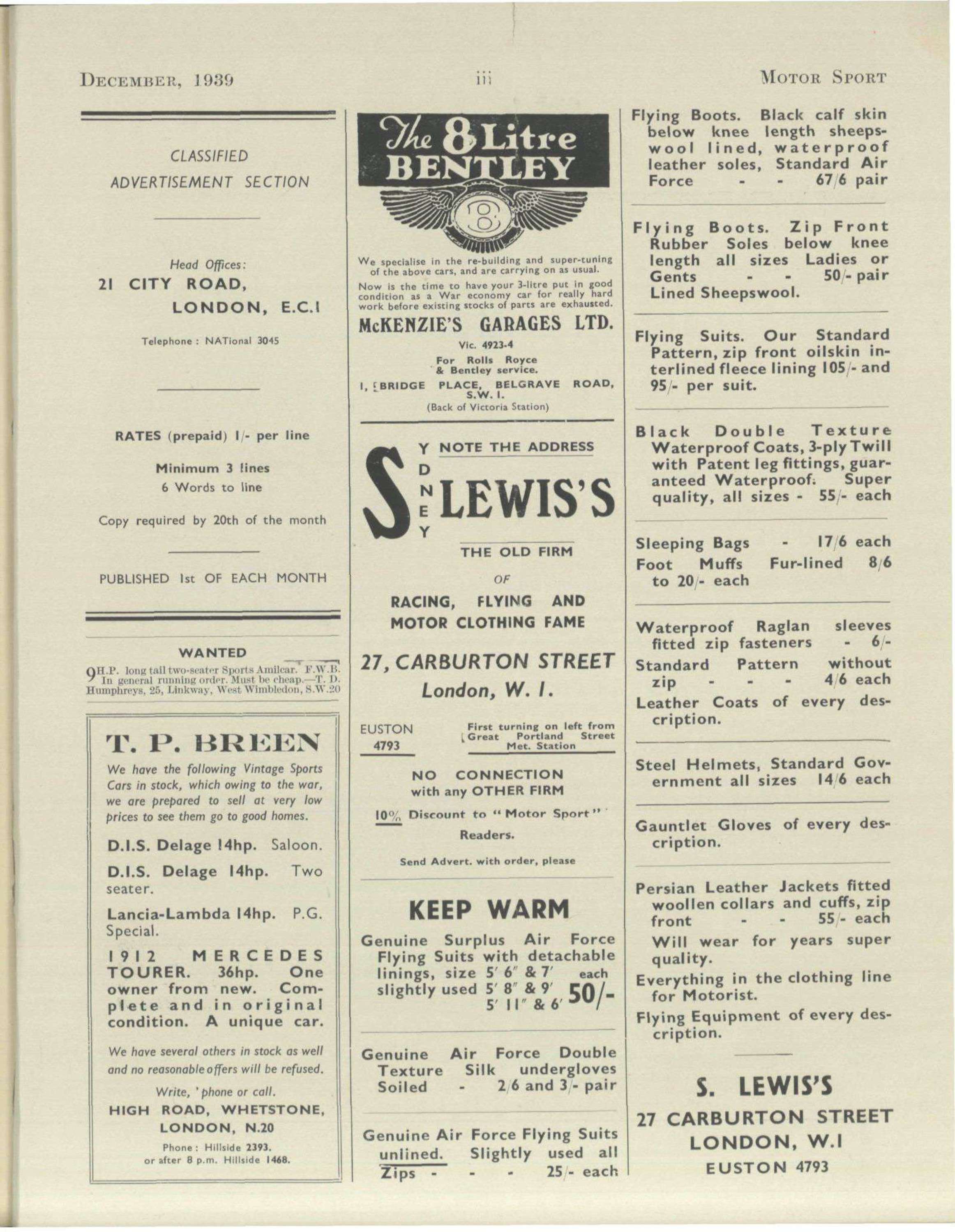 03 Dec 1919 - Classified Advertising - Trove