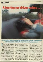 A touring car driver writes... - Left