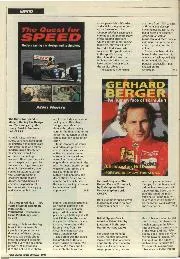 The Quest for Speed — Modern Racing Car Design and Technology, by Alan Henry. Patrick Stephens Ltd, £17.99. - Left