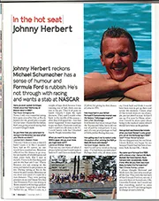 In the hot seat -- Johnny Herbert - Left