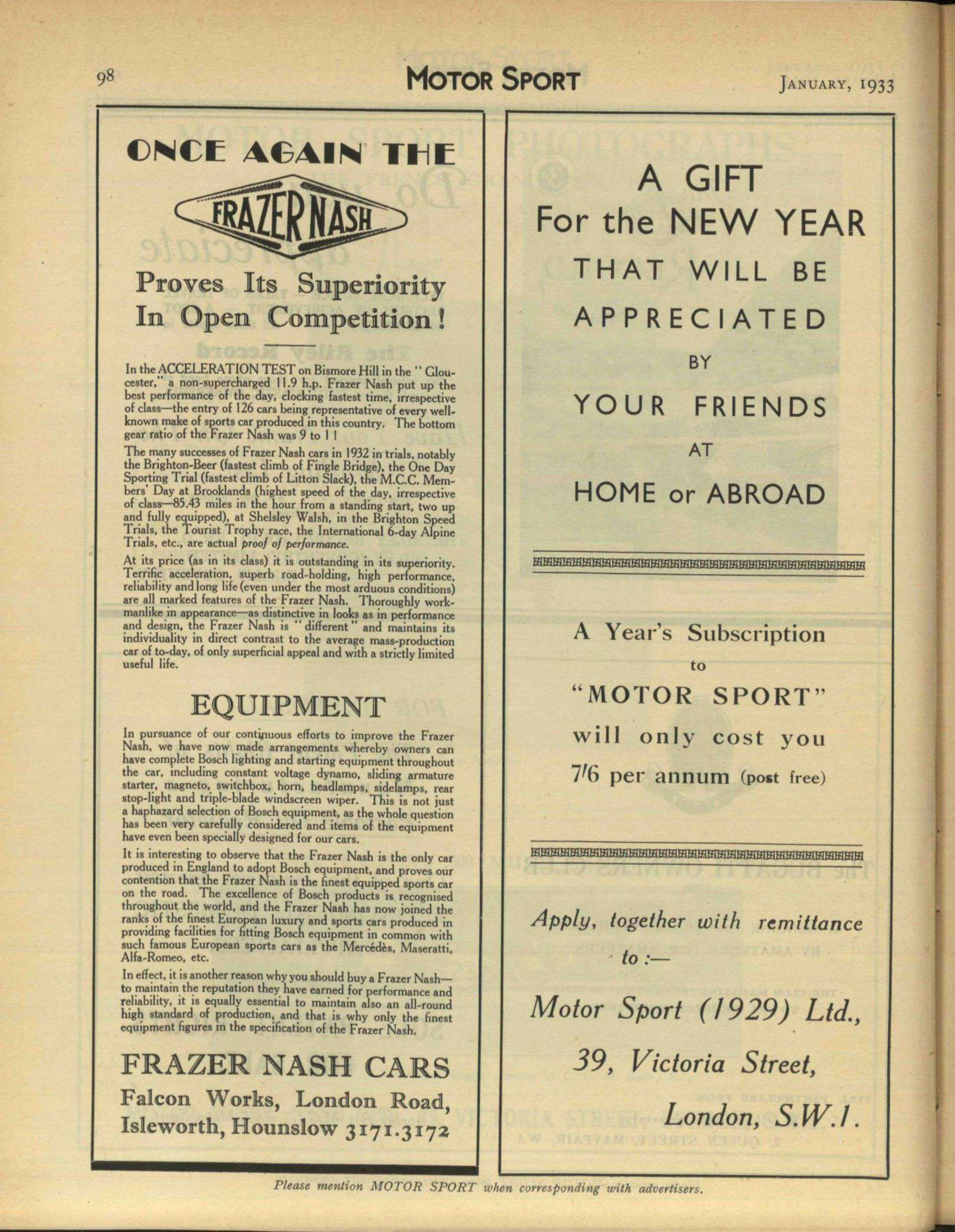 EDITORIAL. A PROMISING NEW YEAR, January 1933 January 1933 - Motor ...