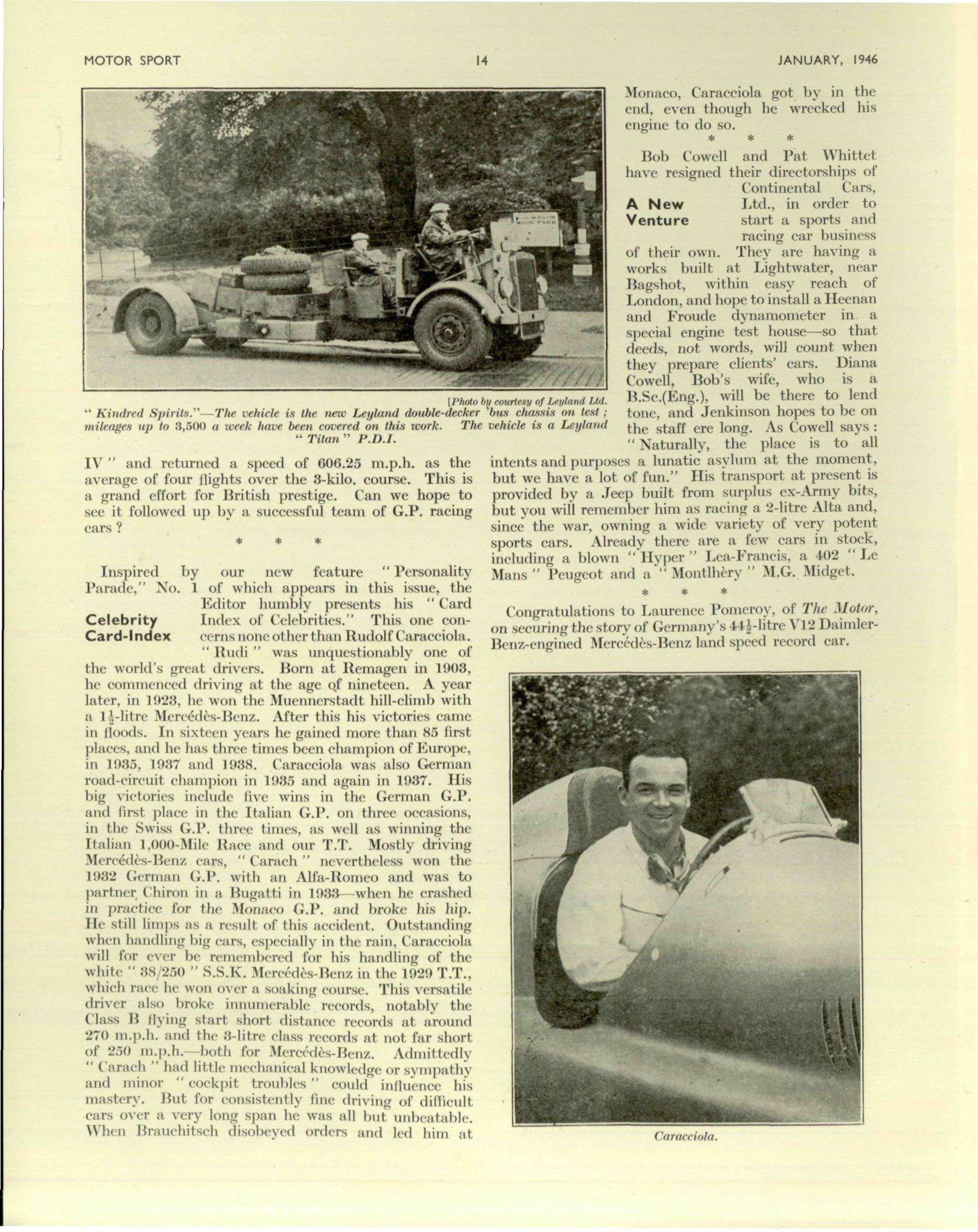 January 1946 - Motor Sport Magazine