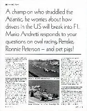 In the hot seat - Mario Andretti - Left