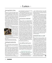 Letters from readers, January 2009 - Left