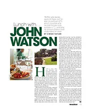 Lunch with... John Watson - Right