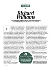 Reflections with Richard Williams: January 2018 - Left