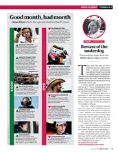 Formula 1 good month, bad month, January 2022 - Left