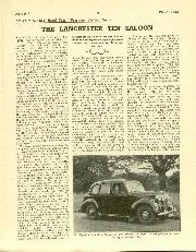 Motor Sport Road Test (Post-War Series) No. 5 — The Lanchester Ten Saloon - Left