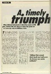 A timely triumph - Left