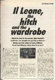 Il Leone, the hitch, and the wardrobe - Left