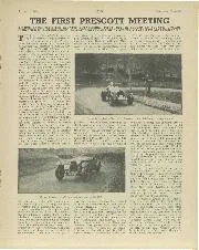 THE FIRST PRESCOTT MEETING: ARTHUR BARON (2.3-LITRE BUGATTI) ESTABLISHES FIRST COURSE RECORD AT BUGATTI OWNERS' CLUB'S NEW HILL-CLIMB VENUE. FASTEST SPORTS-CAR TIME BY SYDNEY ALLARD'S V12 ALLARD-SPECIAL - Left