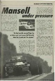 Mansell under pressure - Left