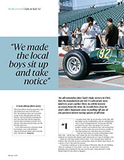 Clark on Indy '63 “We made the local boys sit up and take notice” - Left
