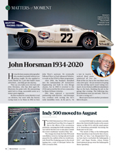 Matters of Moment: Indy 500 moved to August - Left