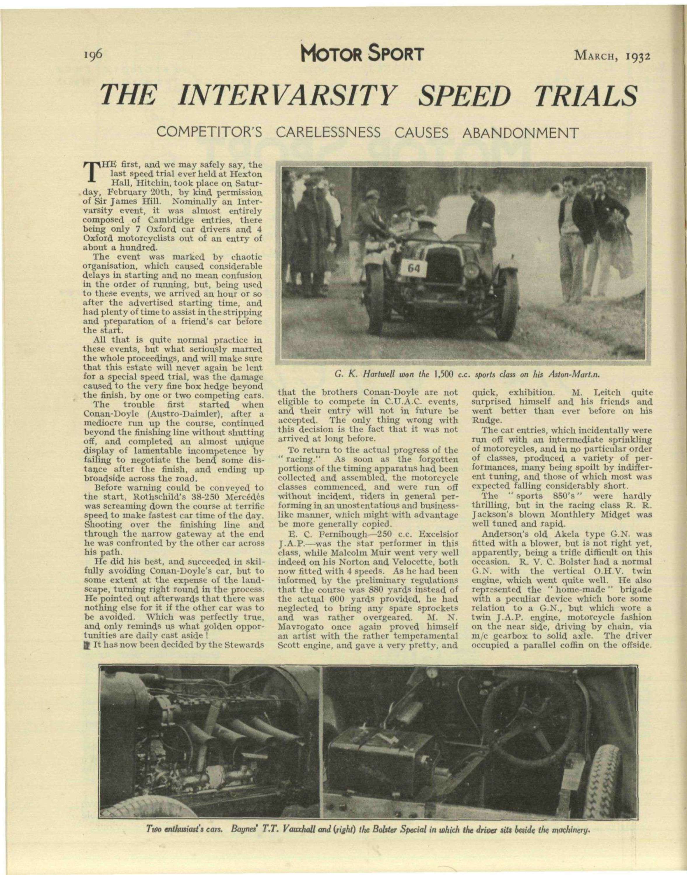 THE R.A.C. 1,000 MILES RALLY. March 1932 - Motor Sport Magazine