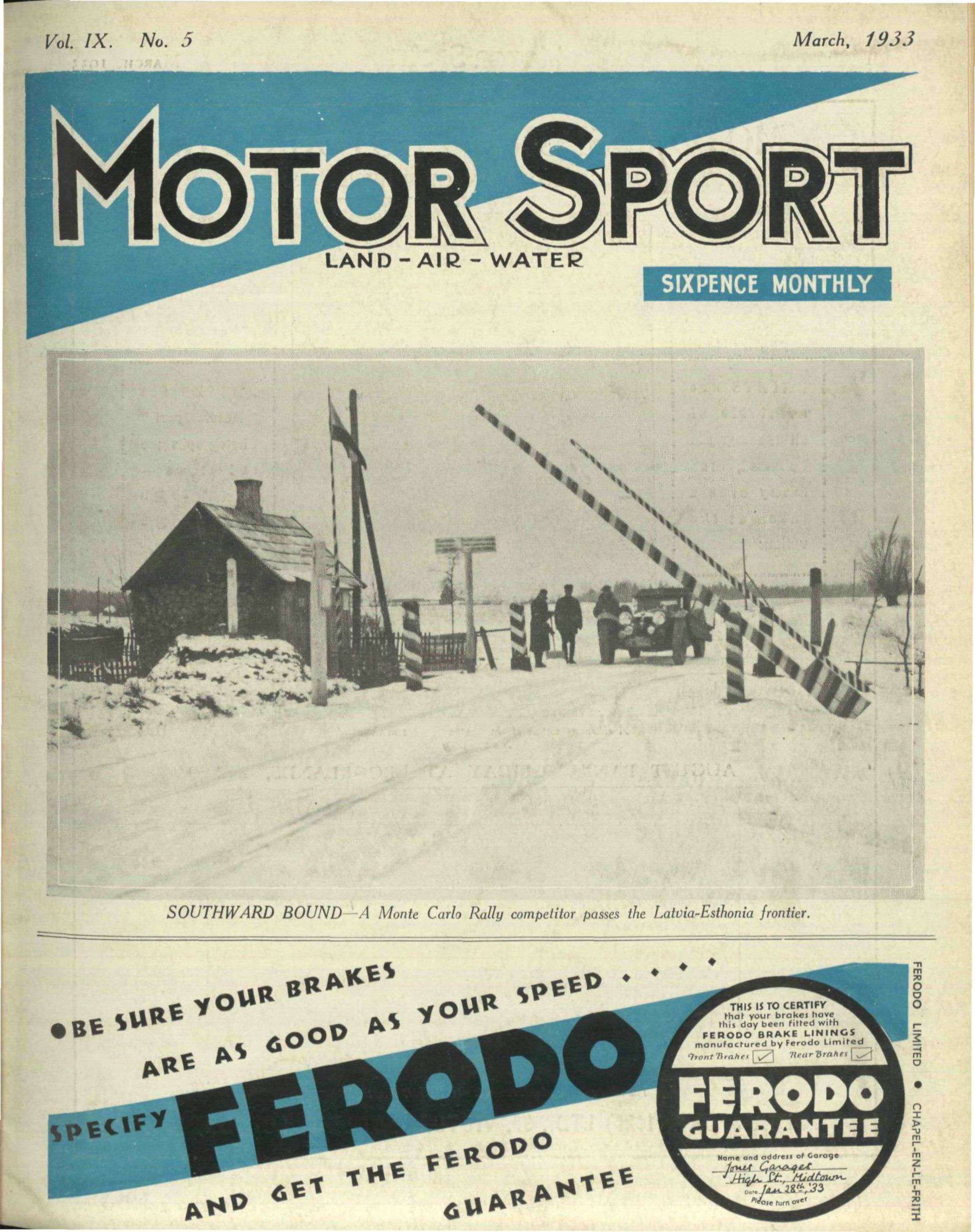 Cover image for March 1933