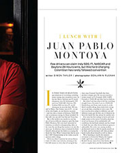 Lunch with... Juan Pablo Montoya - Right