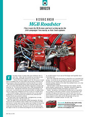 Historic racer: MGB Roadster - Left