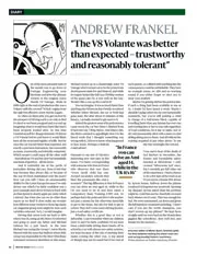 Andrew Frankel: 'V8 Volante was a rare classic car that exceeded expectations' - Left