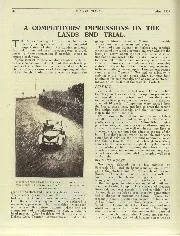 A COMPETITORS' IMPRESSIONS ON THE LANDS END TRIAL. - Left