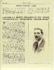 CAPTAIN J.S.IRVING, DESIGNER OF THE 'IRVING NAPIER SPECIAL' INTERVIEWS 