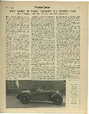 WIDE RANGE OF SMALL CAPACITY M.G. SPORTS CARS. - Left