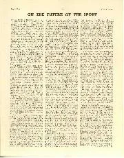 ON THE FUTURE OF THE SPORT - Left