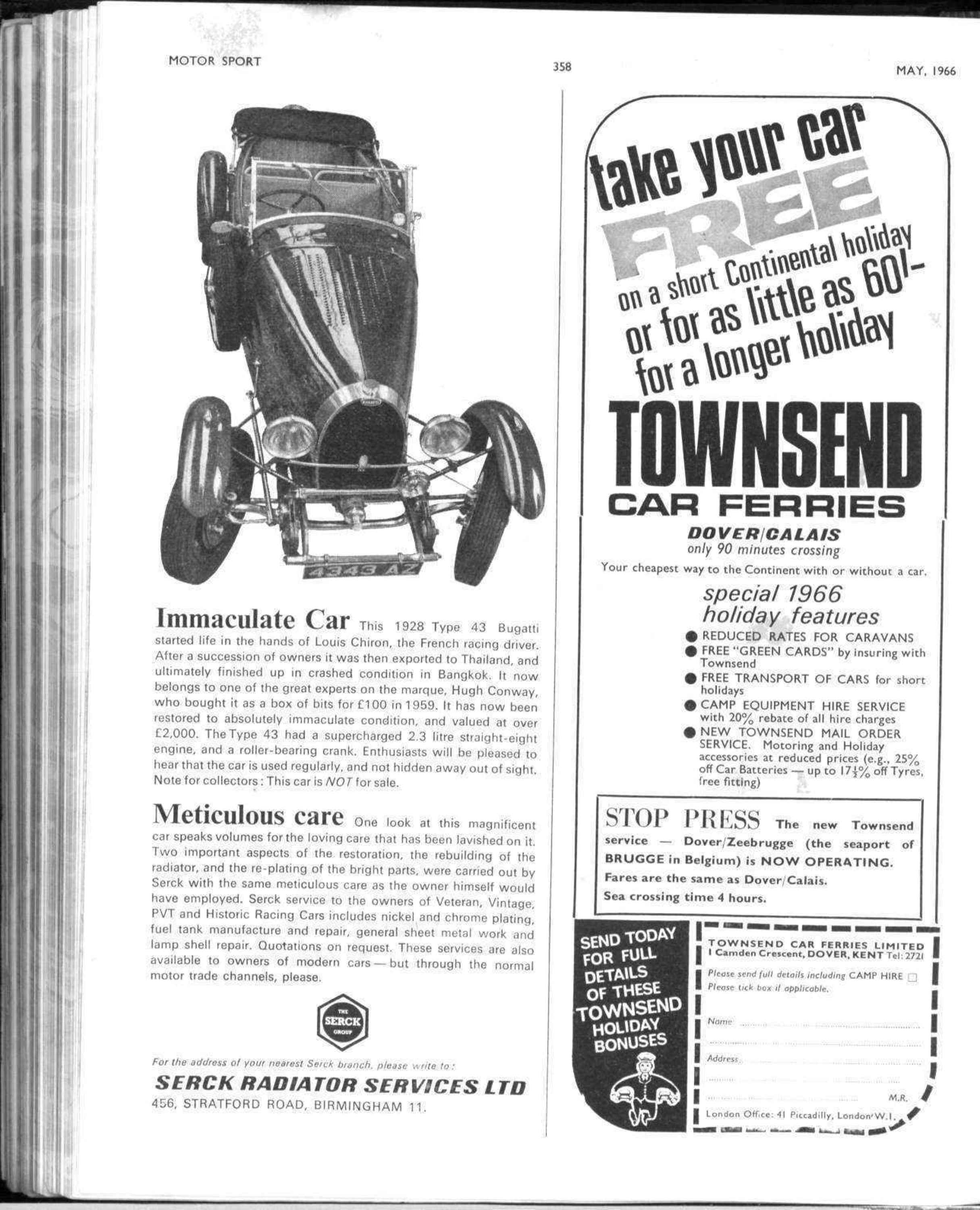 1929 PAPER AD Klaxon Store Display Car Auto Horn Hand Operated Motor Driven