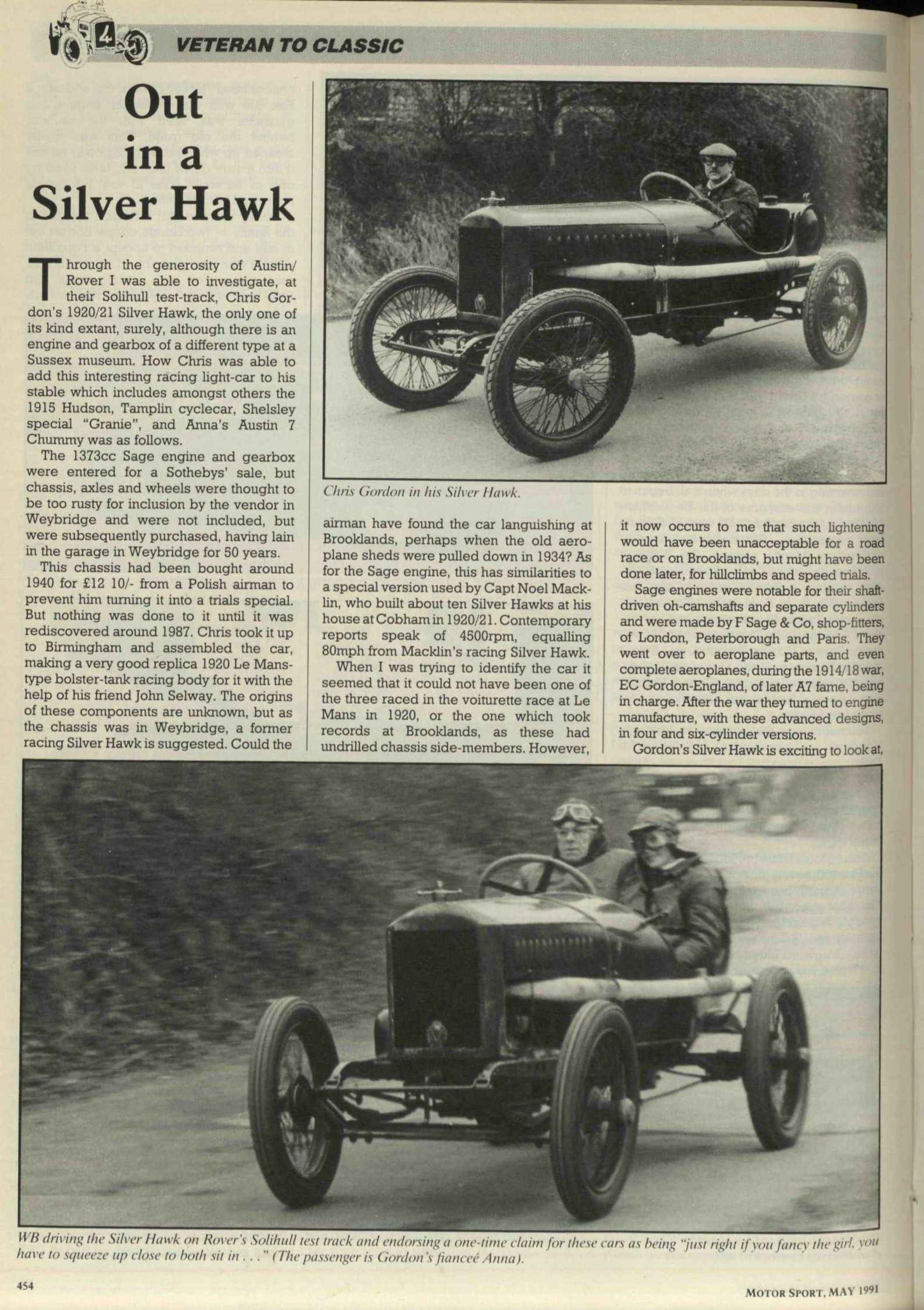 SILVER HAWK voiturette 56